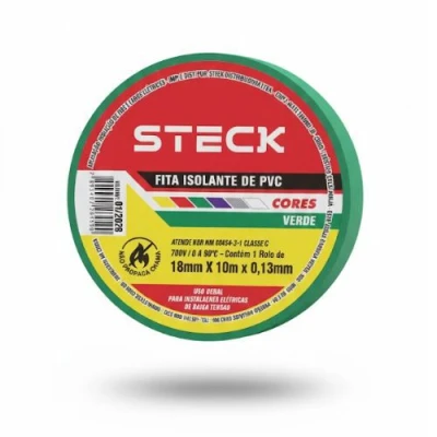 Fita Isolante Verde 10m Steck Sft1310vd Resistente