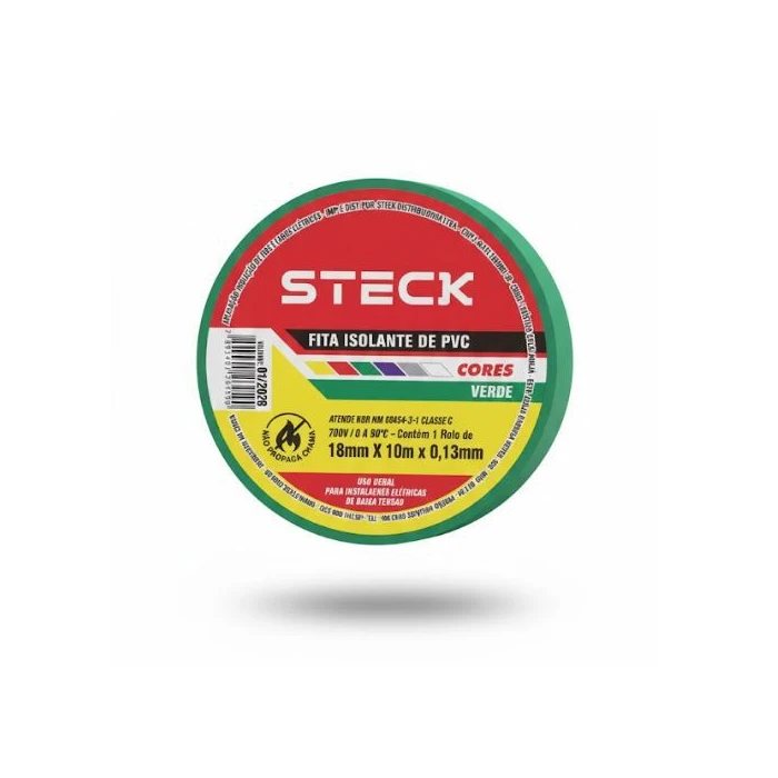Fita Isolante Verde 10m Steck Sft1310vd Resistente