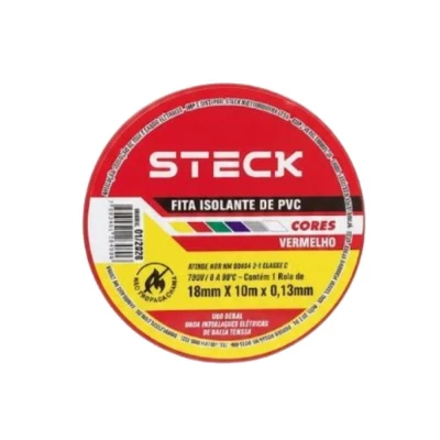 Fita Isolante Vermelha 10m Steck SFT1310VM Alta Qualidade