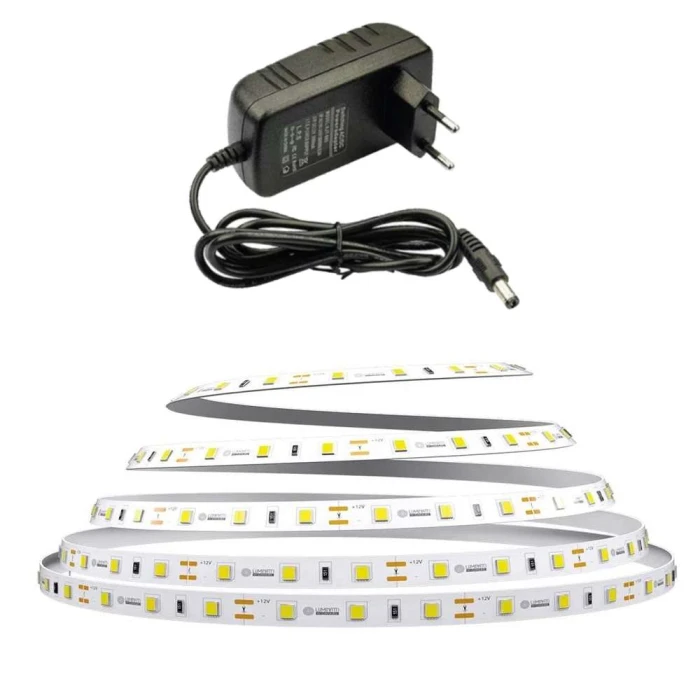 FITA LED 25W 4000K 12V 5M IP20 COM FONTE LM1251 LUMINATTI FITA LED 25W 4000K 12V 5M IP20 COM FONTE LM1251 LUMINATTI