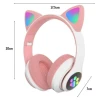Fone De Ouvdio Sem Fio Cat Ear Rosa Ktp-101 Novo