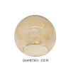 Globo De Vidro Âmbar 15Cm Boca 3,2Cm Nordecor 2359