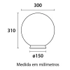 Globo Para Poste Boca 15 300mm Branco Blumenau