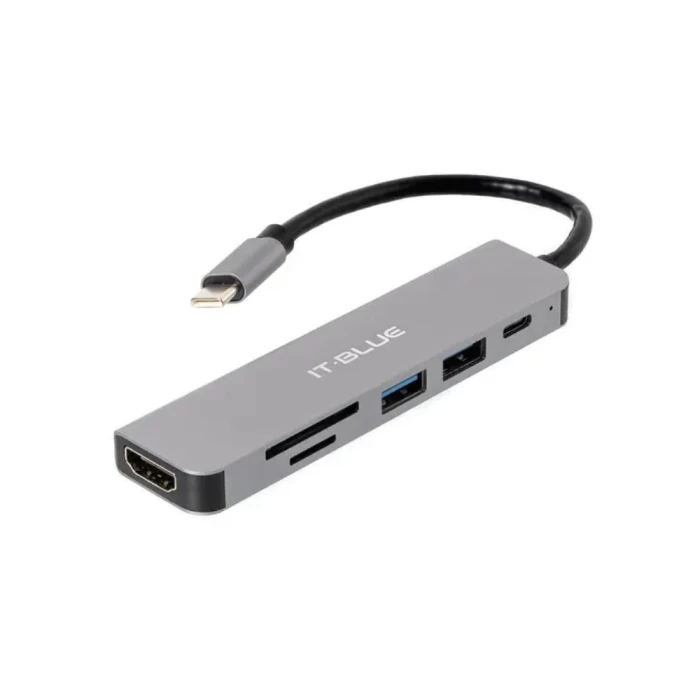 Hub USB-C Múltiplas Saídas 6 Em 1 4K Modelo LE-4137 It.Blue
