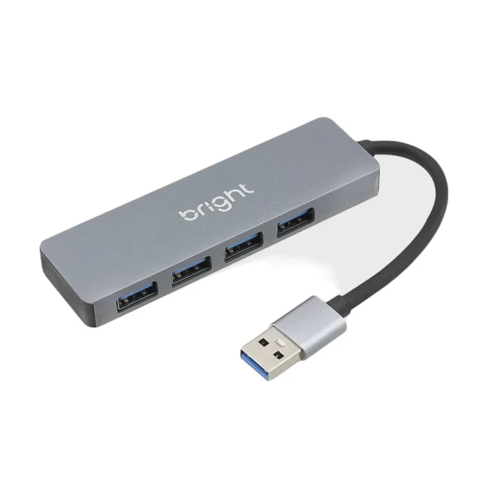 Hub Usb Com 4 Portas Usb 3,0 Rápido Bright Novo