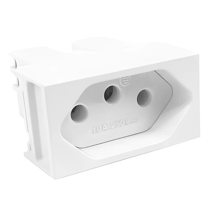 Interruptor Simples 6A 250V Meio Cordão Cinza 1649 Ilumi