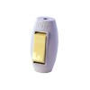 Interruptor Simples 6A 250V Meio Cordão Cinza 1649 ilumi