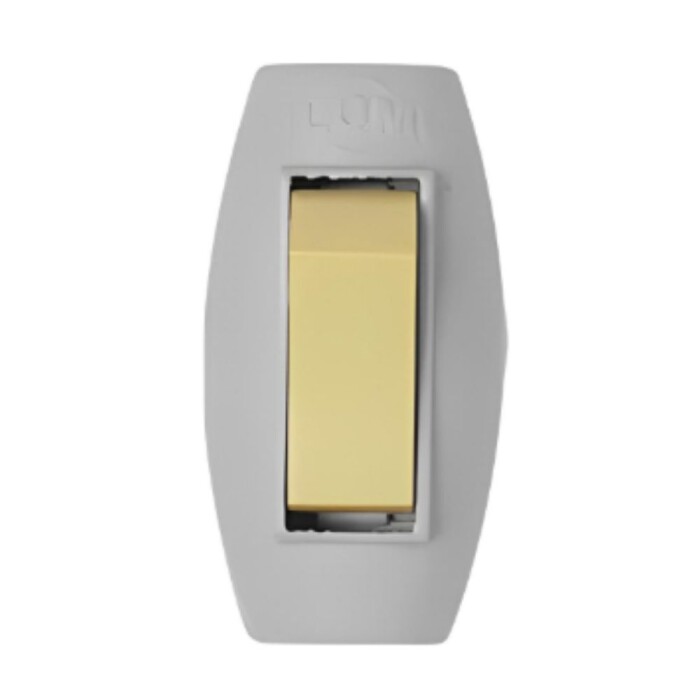 Interruptor Simples 6A 250V Meio Cordão Cinza 1649 ilumi