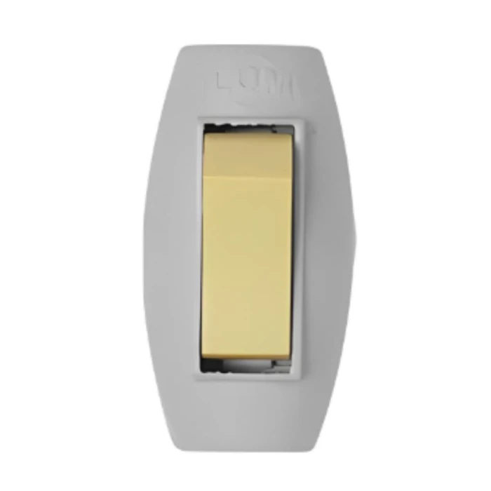 Interruptor Simples 6A 250V Meio Cordão Cinza 1649 ilumi