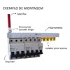 Isolador Barramento Pino Reserva 5 Modulos