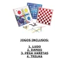 Jogo De Mesa 4 em 1 - Ludo Damas Pega Vareta Trilha Xalingo Jogo De Mesa 4 em 1 - Ludo Damas Pega Vareta Trilha Xalingo