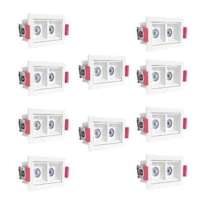 KIT 10 UN DOWNLIGHT LED EMBUTIR EVON 4W 4000K BR DL-7411