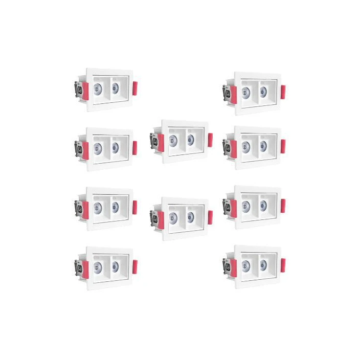 KIT 10 UN DOWNLIGHT LED EMBUTIR EVON 4W 4000K BR DL-7411