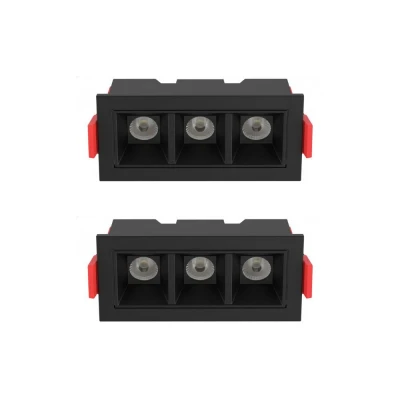 KIT 2 UN Downlight Led Embutir Astraled 6W 3000K Preto