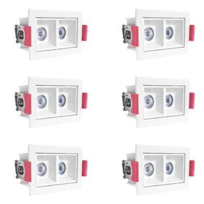 KIT 6 UN DOWNLIGHT LED EMBUTIR EVON 4W 4000K BR DL-7411