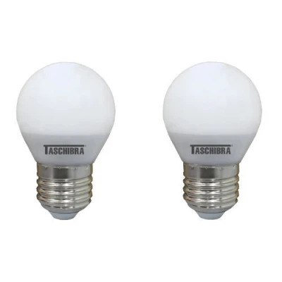 KiT 2 Lâmpada Led Bolinha Taschibra 190404 4.8w 2700k Leitosa E27