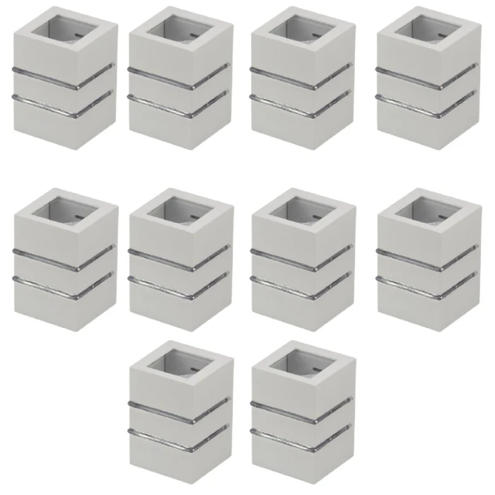 Kit 10 Arandela Flip 2 Fachos 2 Aletas Bivolt Germany Branco
