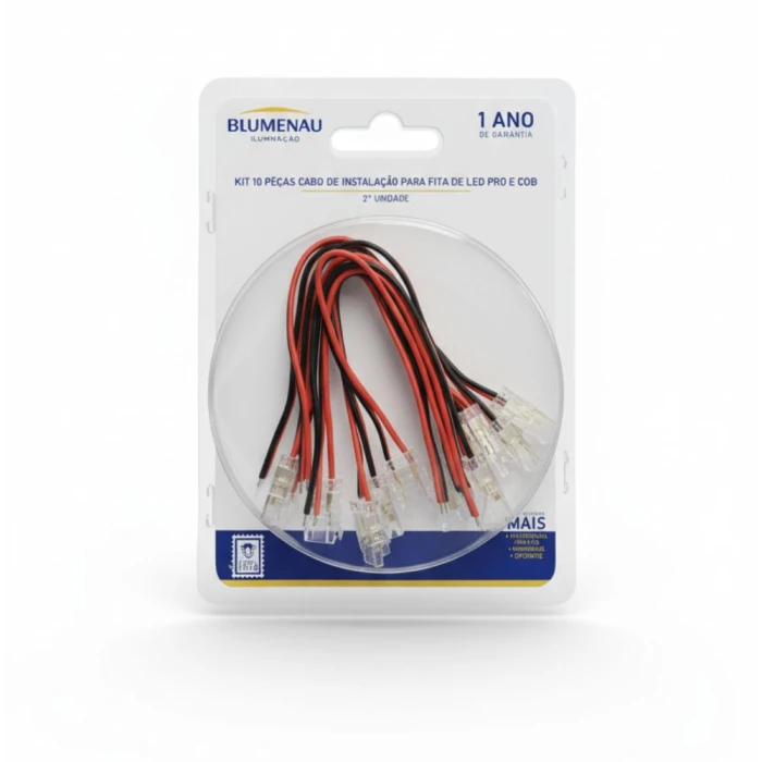 Kit 10 Cabos Para Fita Led 8mm Blumenau Iluminação 15500099