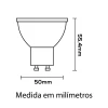 Kit 6 Lâmpada Led MR16 GU10 Bivolt 3,5w 2.700k Luz quente