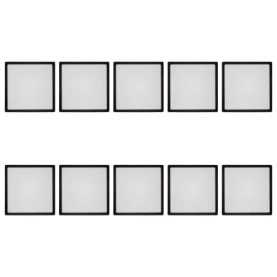 Kit 10 Paineis Led Sobrepor Quadrado 24W 3000K Preto Blumenau