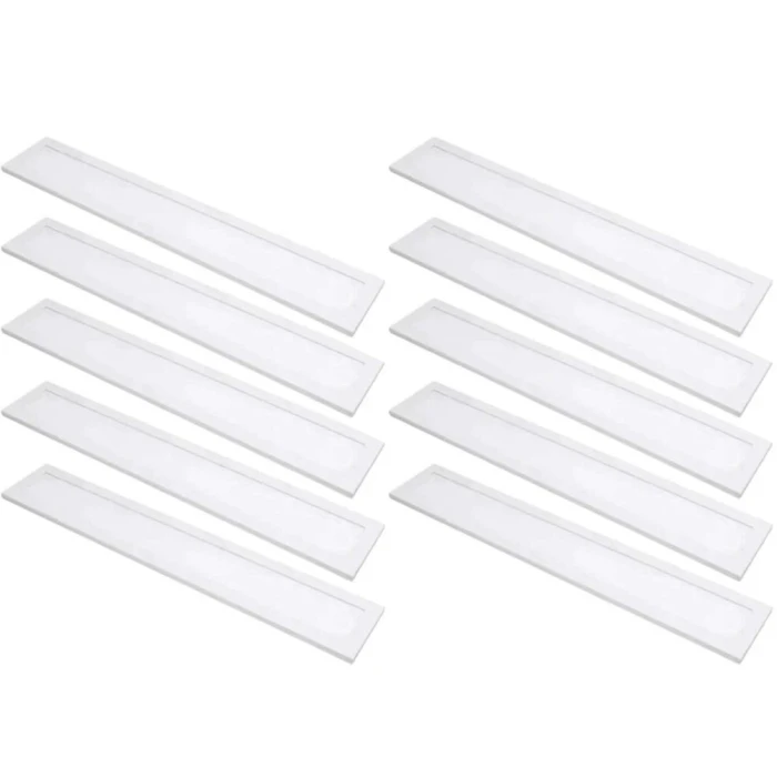 Kit 10 Painel Embutir Retangular 36W 6500K Branco Frio