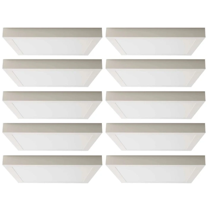 Kit 10 Painel Led Sobrepor Quadrado 32W Branco frio 6500K