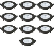 Kit 10 Spot Embutir ABS+PC 6W BiVolt Led 3.000K Preto Novo Kit 10 Spot Embutir ABS+PC 6W BiVolt Led 3.000K Preto Novo