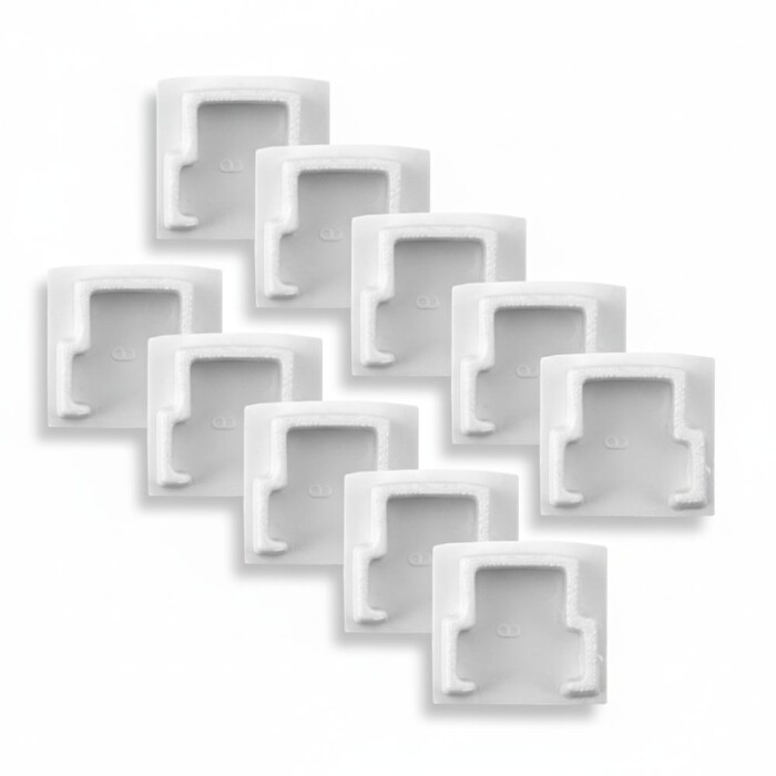 Kit 10 Tampas Perfil Line 17Mm Sobrepor Branco