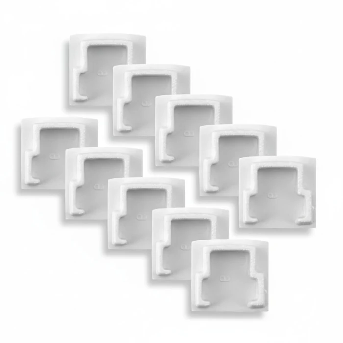 Kit 10 Tampas Perfil Line 17Mm Sobrepor Branco