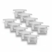 Kit 10 Tampas Perfil Line 25mm Embutir Branco Kit 10 Tampas Perfil Line 25mm Embutir Branco