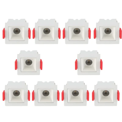 Kit 10 Un Downlight Led Embutir Astraled 2W 4000K Br DL-7317