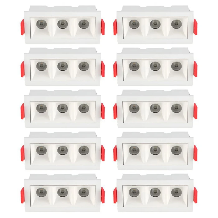 Kit 10 Un Downlight Led Embutir Evou 6W 3000K Br Dl-7418 Astraled