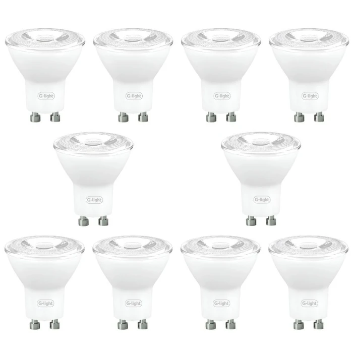 Kit 10 Un Lâmpada Led G-Light Mr11 Gu10 3.5w 2700k Luz Amarela