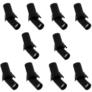 Kit 10 Un Spot Led Embutir Astraled Zosma 7W 3000K Preto