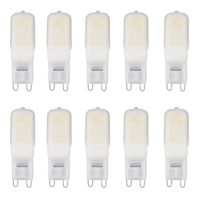 Kit 10 un Lâmpada Led Pin G9 5W 2400K Autovolt Lumanti