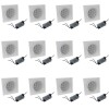 Kit 12 Spot Embutir Quadrado 12W 6500K 12 Led Splq12W Novo