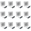 Kit 12 Spot Embutir Quadrado 12W 6500K 12 Led Splq12W Novo