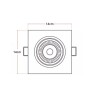 Kit 12 Spot Embutir Quadrado 12W 6500K 12 Led Splq12W Novo