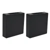 Kit 2 Arandela Clean Led Blumenau 3W 3.000K Bivolt Preta