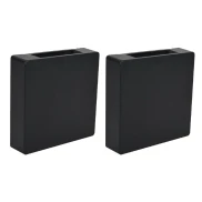 Kit 2 Arandela Clean Led Blumenau 3W 3.000K Bivolt Preta