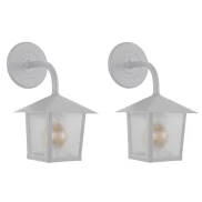 Kit 2 Arandela Colonial Nina Vidro Branco 1Xe27 Novo Kit 2 Arandela Colonial Nina Vidro Branco 1Xe27 Novo