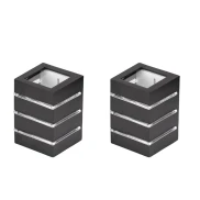 Kit 2 Balizador 2 Fachos Grandes Preto Bivolt Blumenau