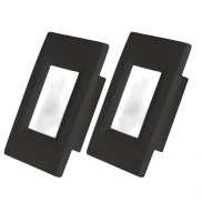 Kit 2 Balizador Litte Led 4X2 2W 3000K Blumenau Preto Novo Kit 2 Balizador Litte Led 4X2 2W 3000K Blumenau Preto Novo