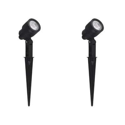Kit 2 Espeto Clear Led Germany 3W IP65 3.000K Preto Novo