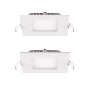 Kit 2 Paineis Embutir Quadrado 6W 6500K Branco Blumenau Kit 2 Paineis Embutir Quadrado 6W 6500K Branco Blumenau