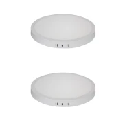 Kit 2 Painel Led Redondo Sobrepor 24W 3000K Blumenau Kit 2 Painel Led Redondo Sobrepor 24W 3000K Blumenau