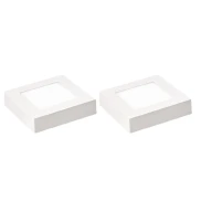 Kit 2 Painel Led Sobrepor Quadrado 6W 3000K Bivolt Blumenau Kit 2 Painel Led Sobrepor Quadrado 6W 3000K Bivolt Blumenau