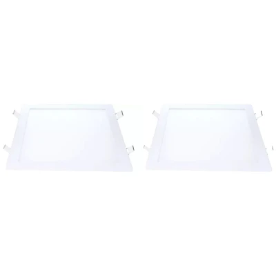 Kit 2 Painel Slim Ecoled Quadrado Embutir 24W 6500K G-light