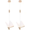 Kit 2 Pendente Led Honen Borboleta Dourado 6W 3000K Nordecor