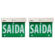 Kit 2 Placa de Saída Led Blumenau 1 Face 1W Verde Novo Kit 2 Placa de Saída Led Blumenau 1 Face 1W Verde Novo